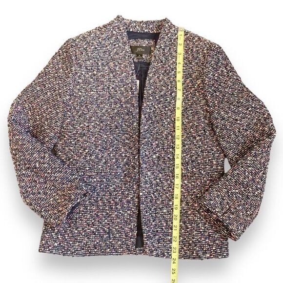 J. Crew Going Out Blazer in Pink Blue White Black Confetti Tweed Women’s Size 6 - Picture 15 of 15